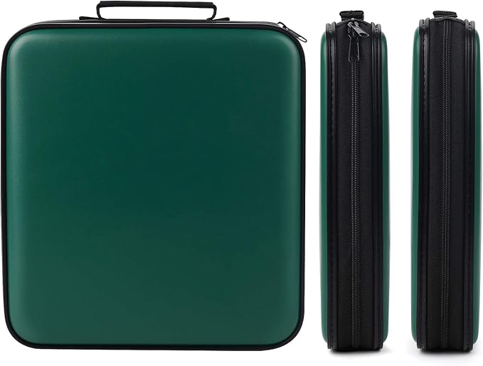 DVD Storage CD Case Holder: 160 Capacity CD Sleeves Black Disc Cases Binder for Car - CD Hard Organizer Box - Large DVD Wallet for Movie/Music/Game & Portable CD Book - Image 3