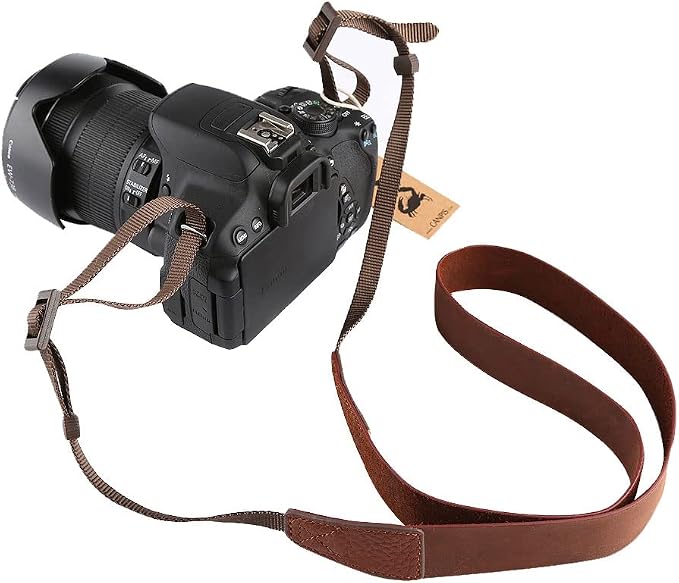 Crazy Horse Leather Camera Strap,Vintage Camera Strap,Adjustable Camera Neck Shoulder Strap for Photographers - Image 6