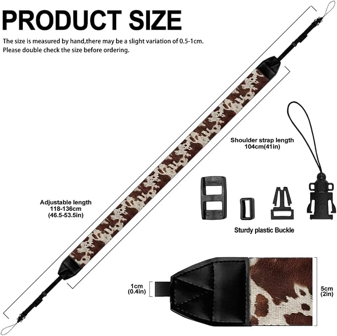 Coldinair Black Adjustable Camera Strap Universal Neck & Shoulder Soft Padded Strap for All DSLR Cameras,Binoculars - Image 6