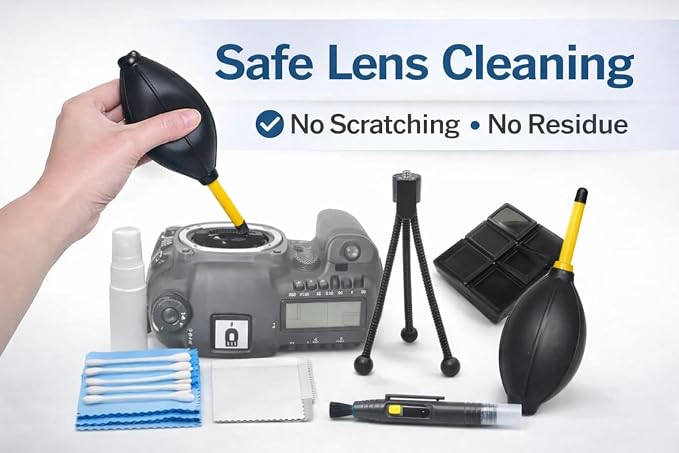 Camera Cleaning Kit for Lens – Air Blower, Cleaning Pen & Brush Set for DSLR & Mirrorless Cameras - Image 3