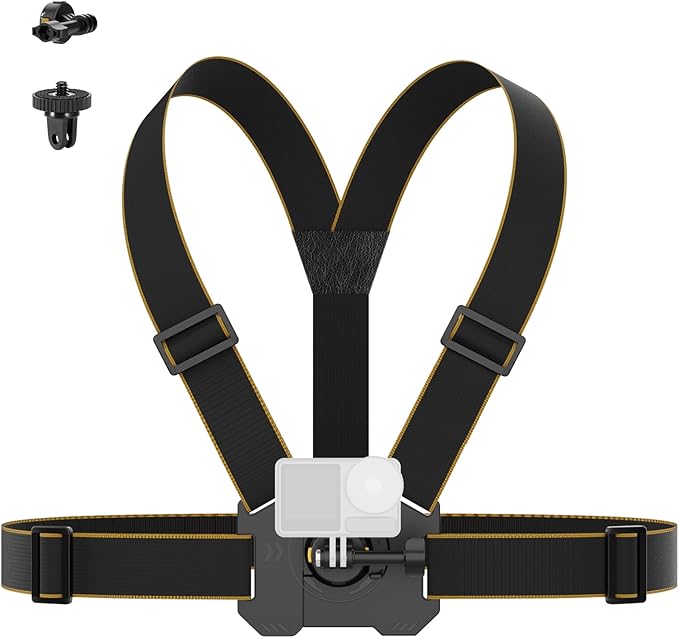 NEEWER Chest Mount Harness for Action Camera,Adjustable Hand Free Chest Strap Compatible with GoPro Hero DJI Osmo Insta360,Magnetic Release Action Camera Chest Mount for Point of View Video Vlog,GP25 by Neewer