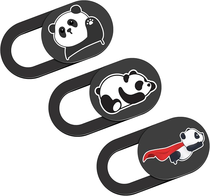 Laptop Camera Cover, Ultra Thin 0.02 Inch Webcam Cover, Camera Blocker Macbook Accessories for Macbook Pro/Air iMac iPad iPhone Tablet PC Computer Cute Panda Lovers Gifts Protect Privacy Security by HKDGYHON
