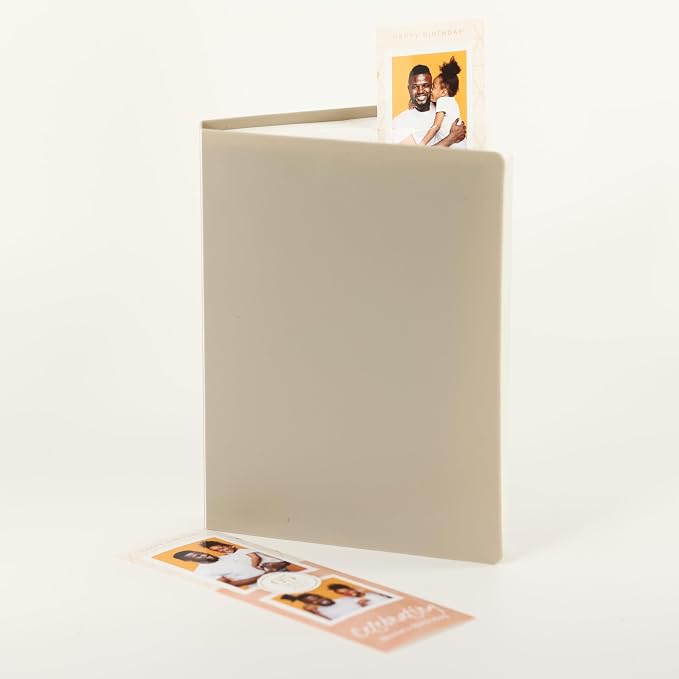Photo Booth Photo Album - For Wedding or Party- Holds 120 Photobooth 2x6 Photo Strips - Slide In (GREIGE) by SMILEWAVE