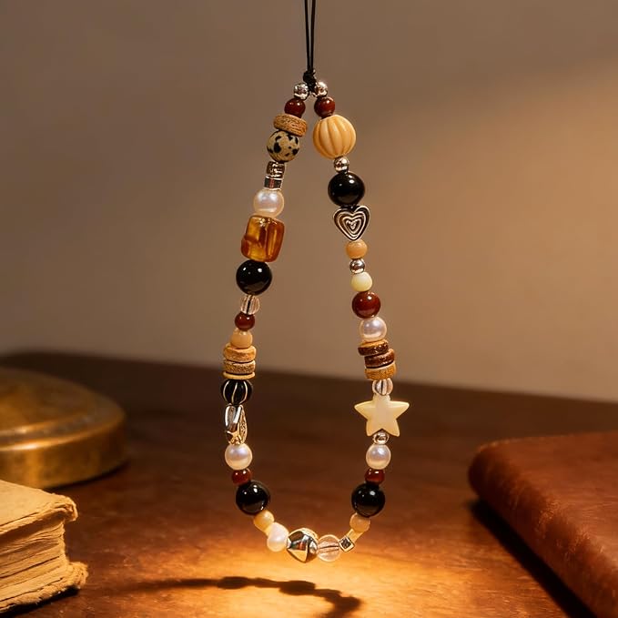 Cute Beaded Camera Wrist Strap for Phone, Digital Camera Charm Lanyard, Pearl Beaded Chain for Bag Keychain Gift - Image 6