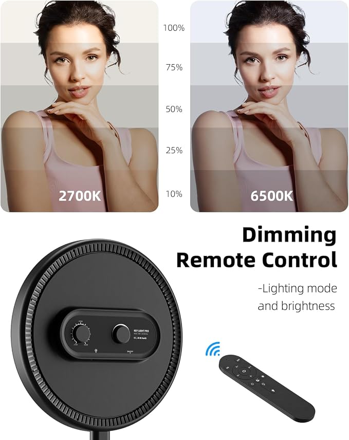 Large Ring Light with Stand, 72“ Tripod with Ring Light, 6500K Full-Screen Ringlight Tripod for iPhone with Phone Holder, Selfie Light for Makeup, Barber, Video Recording, Photography - Image 5