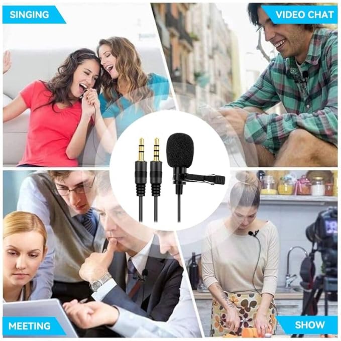 Lavalier Clip on Microphone, Portable Lav Mic for Android Smartphone Camera Podcast Laptop, Hands Free Recording Mic for YouTube,Interview,Video (3 Packs) - Image 6