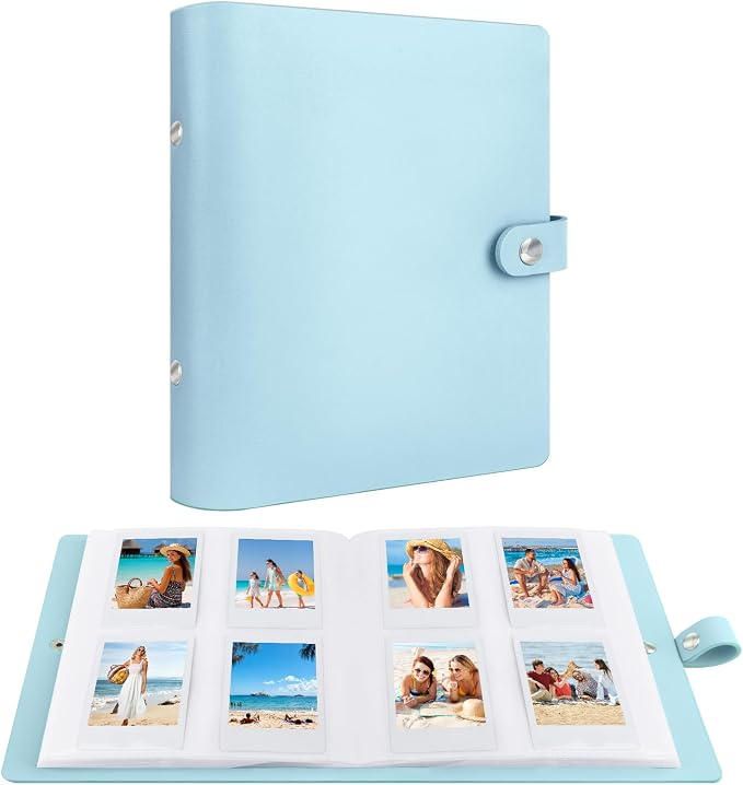 Ruibytree 320 Pockets Album for Instax Mini & Polaroid 2x3" Pictures, Blue | Gift-Ready Packaging, PU Leather Cover, Acid-Free Pages, Side-Loading Clear Pockets, Durable Binding, Easy Photo Viewing by 2x3PhotoAlbum4x6PhotoAlbum35x425PhotoAlbumGoPhotoAlbum85x11VinylStickerPaper