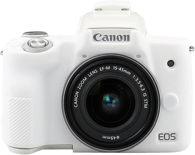 Easy Hood Camera Case for Canon EOS M50/M50 Mark II Digital Camera White | Soft Silicone Case Cover, Anti-Scratch, Dustproof, Shockproof, Slim Fit, Lightweight, Easy to Install, Easy to Clean by EasyHood