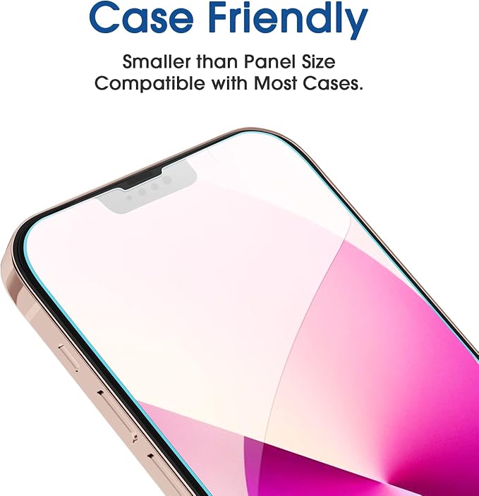 amFiIm OneTouch for iPhone 13 Mini Screen Protector 5.4" Tempered Glass | Auto-Alignment, 30s Install, Bubble Free, 9H Hardness, Scratch & Drop Protection, HD Clear, Case Friendly, 2 Pack (13M-5.4'') - Image 4