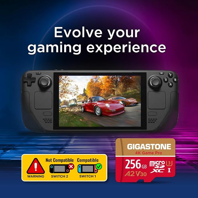 [5-Yrs Free Data Recovery] GIGASTONE 256GB Micro SD Card, 4K Game Pro, MicroSDXC Memory Card for Nintendo-Switch 1, GoPro, Action Camera, DJI, UHD Video, R/W up to 100/60MB/s, UHS-I U3 A2 V30 C10 - Image 7
