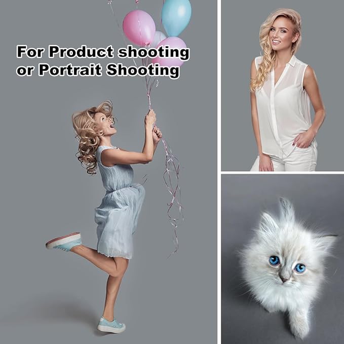CPLIRIS 10x12ft Gray Backdrop Photography Grey Photo Shooting Background with Matt Surface for Protrait Photoshoot - Image 6