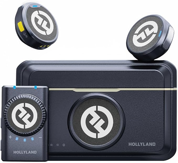 Hollyland Lark M2 Wireless Lavalier Microphone for Camera/PC/Laptop/Phones, 48KHz 24Bit, 1000ft Range, Noise Cancel, 40H Battery for Video Recording (Camera Version) by Hollyland