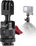 HSU Cold Shoe Mount Adapter with 1/4”-20 Screw Hole | Aluminum 360° Rotation Camera Tripod Mount for GoPro Hero 13/12/11/10/9/Osmo Action, Tripod Selfie Stick, DSLR Camera Flash by HSU