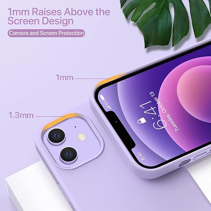 Miracase Silicone for iPhone 12 Case and iPhone 12 Pro Case, Violet | Liquid Silicone Gel Rubber Shockproof Drop Protection Phone Case for iPhone 12/12 Pro 6.1 inch - Image 5