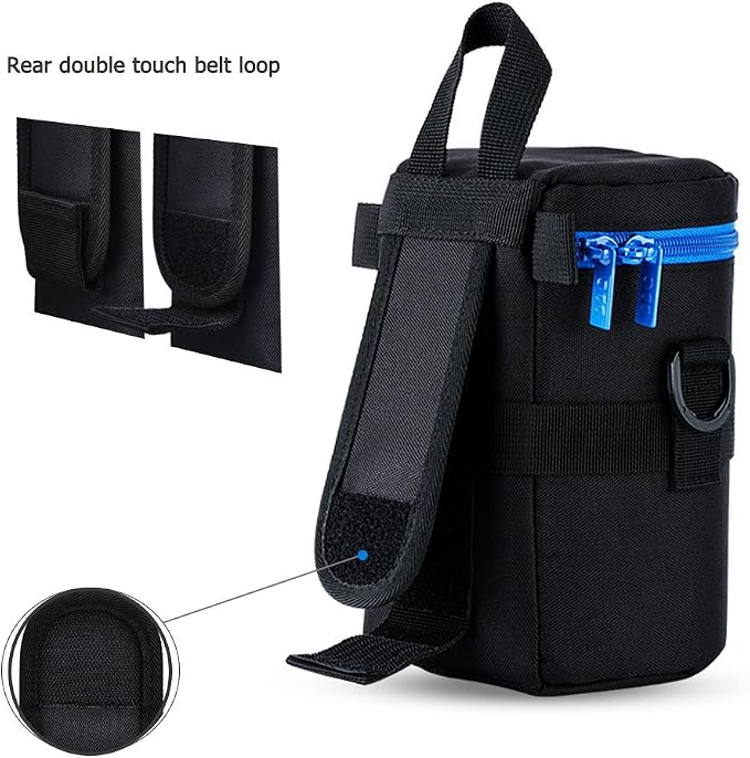 JJC Deluxe Lens Case Pouch Bag for Camera Lens Below 3.9" x 6.5"(D x L) | for Canon EF 24-70mm f2.8L USM, EF 50mm f1.2L USM, EF 85mm f1.2L II USM, Tamron SP 70-300mm f4-5.6 A005 Lens & More - Image 5