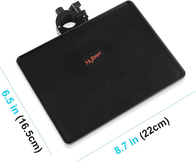 Mr.Power Microphone Stand Plastic Tray, Mic Stand Clamp-On Rack Tray Holder Suitable for Most Mic Stands, for Stage, Live Streaming, Recording, Concert Performance, Karaoke (8.7" x 6.5") - Image 4