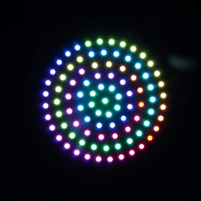 93 LEDs 6 Rings WS2812B 5050 RGB LED Ring Lamp Light Individually Addressable Full Dream Color DC5V with Mini Controller - Image 6