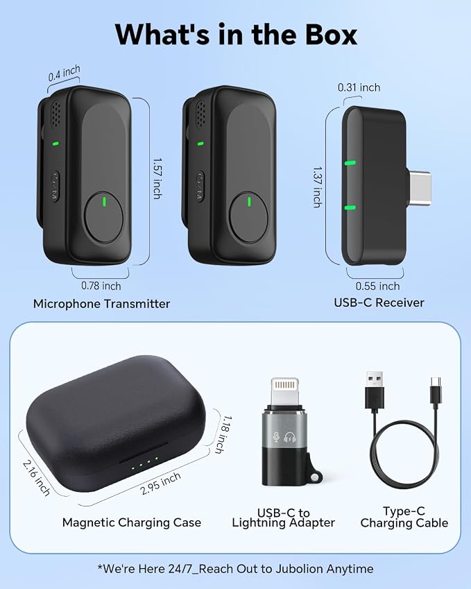 Wireless Lavalier Microphone for iPhone, Android & Laptop | Mini Lapel Mic with 50H Charging Case, 100FT Wireless Range, Noise Reduction for Video Recording, Streaming & TikTok - Image 9