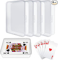 IOKUKI 4 Pcs Blank Playing Card Cases, Clear Plastic Deck Box Holders for Game Cards & More by IOKUKI