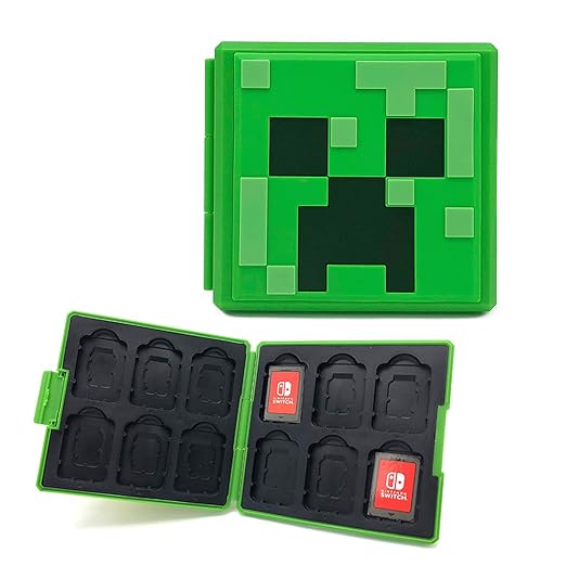doepeBAE Game Card Case for Nintendo Switch,Portable Game Card Holder,Hard Shell Storage Case,Large Capacity Switch Card Organizer with 12 Card Slots (M Green) by Unknown