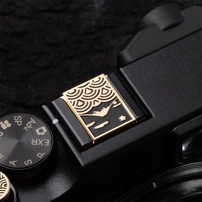 Cloud Pattern Metal Hot Shoe Cover for Fuji XT30III XT50 for Nikon ZF | Brass alloy sea of clouds pattern hot shoe cover For Fujifilm XS20 XT4 XT30III X100VI For Nikon Z50 ZF For Leica For Olympus - Image 4