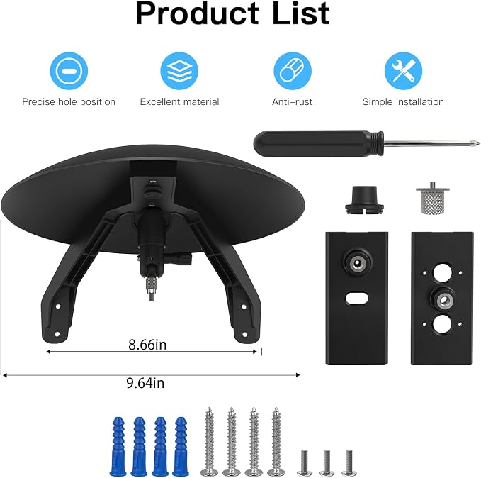 HOLACA Universal Sun Rain Shade Camera Cover for Outdoor Security Camera | Shield Compatible with Ring, Blink, Google Nest, Eufy, Arlo, WYZE, SimpliSafe Camera and Other Camear with 1/4 Screw - Image 2