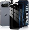 for Google Pixel 10 Pro XL Privacy Screen Protector & Lens Protector | 2+2 Pack, Anti Spy, Support Fingerprint Unlock, 9H Hardness Tempered Glass Film, Case Friendly, Bubble Free, Anti-dust by RXNMH