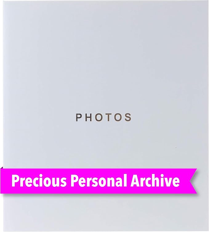 Kiera Grace Jocelyn Photo Album, 80-Page Photo Book with CD Storage Pocket, Holds 400 4 x 6 Pictures, Ideal for Weddings and Scrapbooks, Enhances Bookshelf Decor, White by KieraGrace