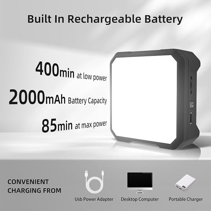 Ailight Magnetic Selfie Light for Phone, 2000mAh Portable Video Conference Lighting with Clip, CRI 98+ 2500K-9000K Rechargeable LED Video Light with Flip-Up Gimbal for Makeup, Photography & Recording - Image 7