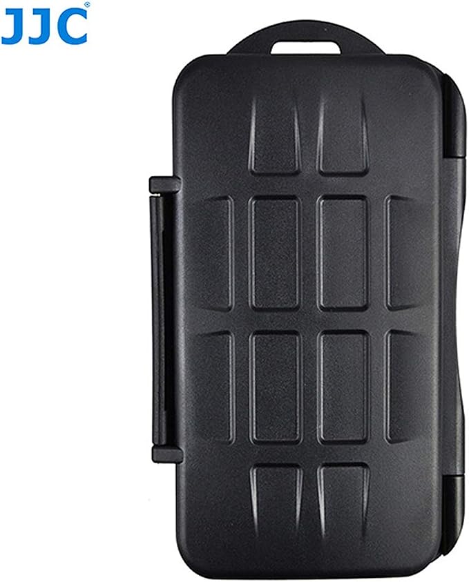 JJC MC-SD12 Ruggard SD Card Case, Shockproof SD Card Case, Water-Resistant SD Card Case, Rubber Sealed Ergonomic Locking Easy Carrying Memory Card Case Fits 12 SD Cards - Image 4