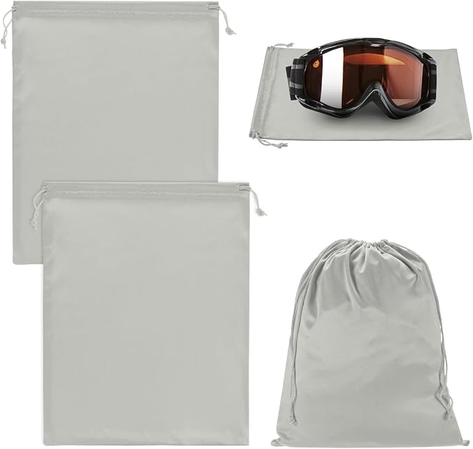 M METERXITY Ski Goggle Bag, Soft Microfiber Pouch Protective Storage Bags Case with Drawstring for Snow Goggles/Camera Lenses by MMETERXITY