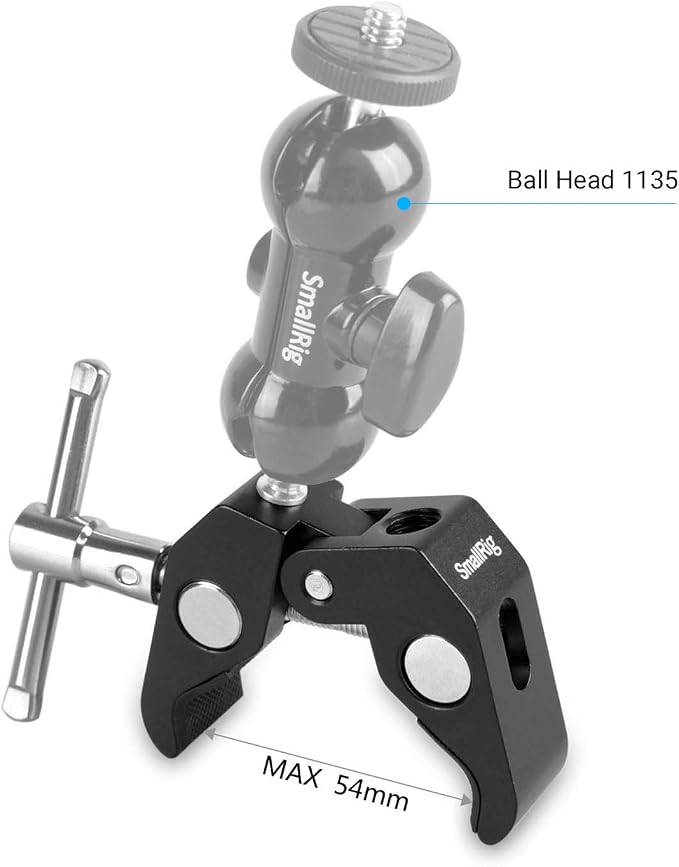 SMALLRIG Super Clamp 2-Pack Magic Arm Clamp for Camera Monitor LED Light | Compatible with DJI Ronin stabilizers,camera monitor, LED light - Image 6