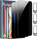 Ferilinso Privacy Screen Protector for Google Pixel 9 Pro, Tempered Glass | 3 Pack, 9H+ Hardness, Military-Grade Shatterproof, Case Friendly, Easy Installation Bubble Free, with Camera Lens Protectors by Ferilinso