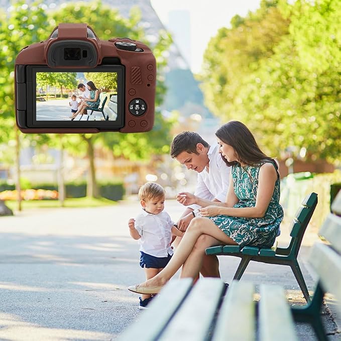 Case for R50, R50 Camera Silicone Protective Case, Lightweight, Anti-Scratch Slim Fit Soft Skin, R50 Accessories - Coffee Color - Image 5