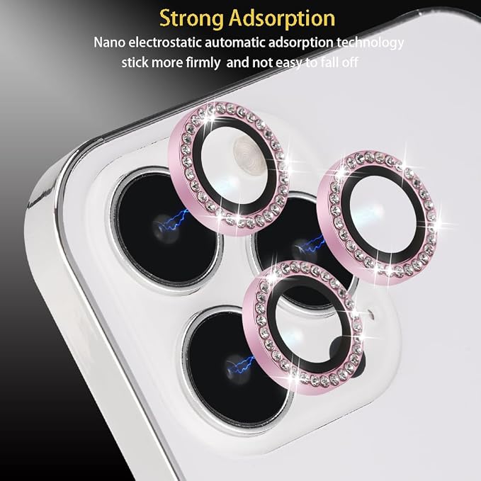 Camera Lens Protector for iPhone 16 Pro/16 Pro Max, Diamond Pink | Tempered Glass, Auto-align Tray, Easy Installation, Case Friendly, Anti-Scratch, HD Clear, Ultra Slim - Image 4