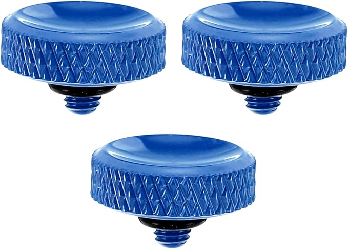 PATIKIL Camera Shutter Button, 3 Pack Soft Shutter Release Button Pure Copper Camera Button Carved Suitable for Nikon for Fujifilm for Leica DSLR/SLR Camera, Blue by PATIKIL