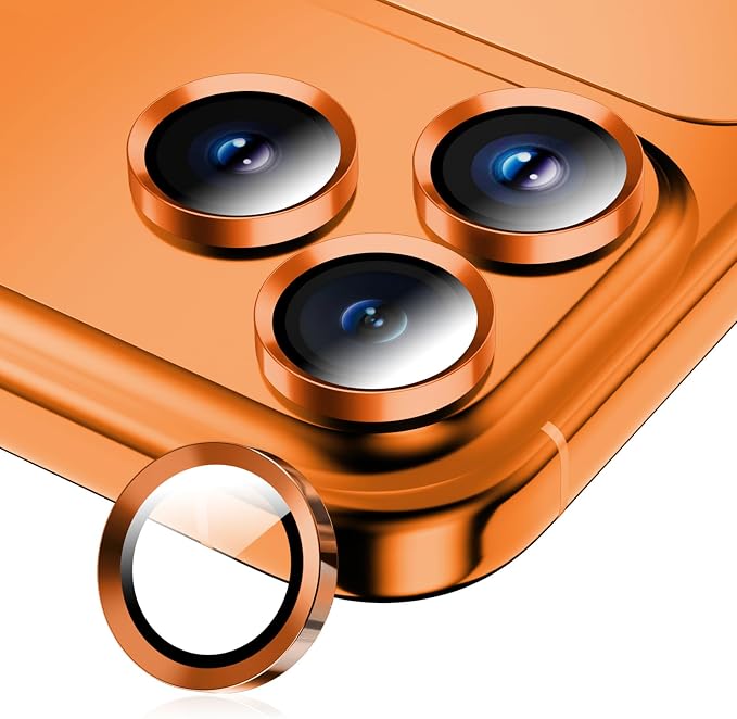 Camera Lens Protector for iPhone 17 Pro Max/17 Pro- Cosmic Orange | 9H Tempered Glass, Metal Individual Camera Cover, Accessories, Anti-drop, Case Friendly, HD Clear, Anti-Scratch by WumigooProducts