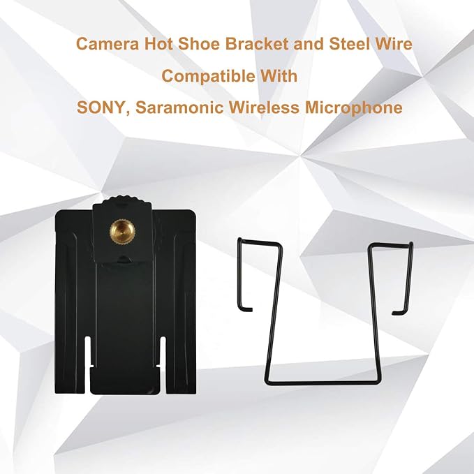 Hot Shoe Mount Adapter and Holder Belt Clip Compatible for S Ony, for Saramonic, for Boya Wireless Microphone fixe to DSLR Camera, Video Camera - Image 4