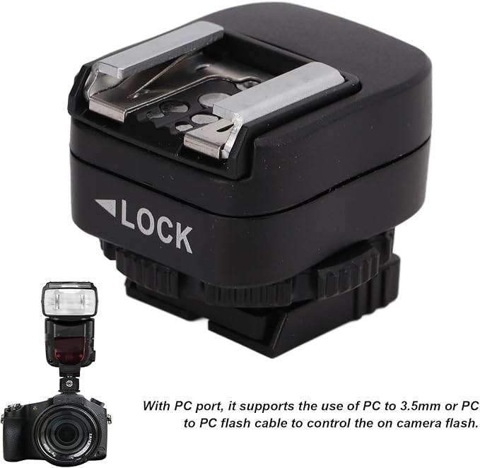 Hot Shoe Adapter, with Extra PC Sync Connection Port, Hotshoe Adapter, for A73 A9 Series Camera to for Flash - Image 3