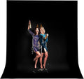 CPLIRIS 10x20ft Black Backdrop for Photography, Dual-Size Dual-Pocket Design Photo Booth Background for Portrait Photoshoot, Party and Video with Both Options of 10 feet and 20 feet in Width by CPLIRIS