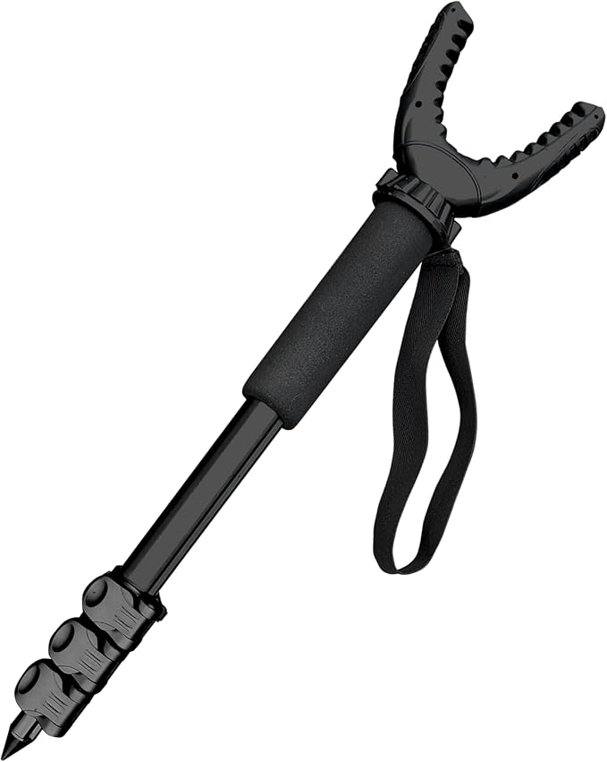 AUSCAMOTEK Aluminum Monopod for Hunting and Photography - Lightweight Collapsible 17-40 Inches Shooting Stick with 360° Swivel Yoke for Rifle Crossbow and Camera Support - Image 2