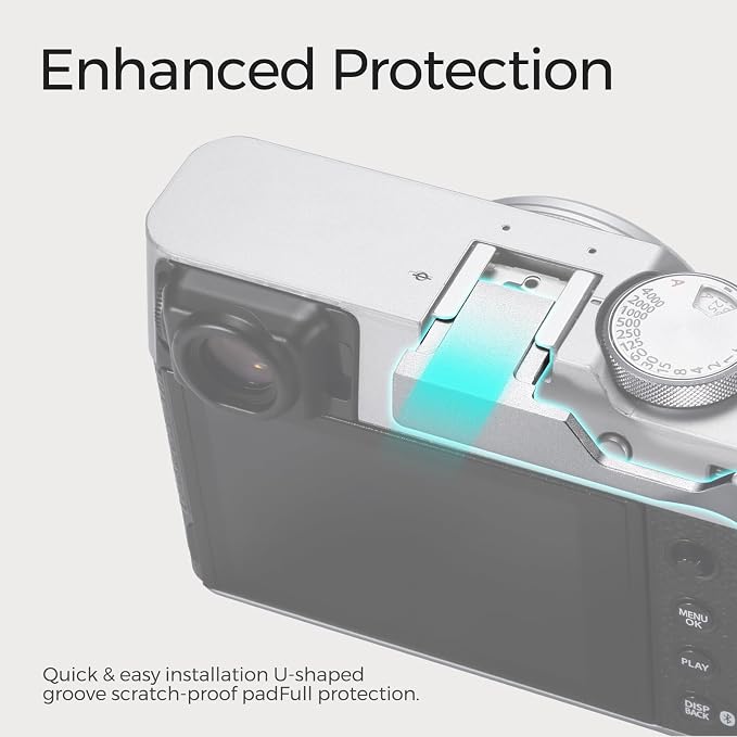 Thumb Hand Grip + Shutter Button for FUJIFILM X100VI/X100V - Silver | Aluminum thumb grip for FUJIFILM X100VI/X100V improves handling & stability, protects contacts, for street photography - Image 3