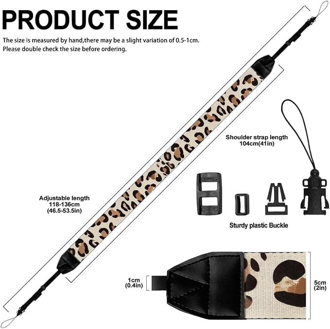 Coldinair Black Adjustable Camera Strap Universal Neck & Shoulder Soft Padded Strap for All DSLR Cameras,Binoculars - Image 6