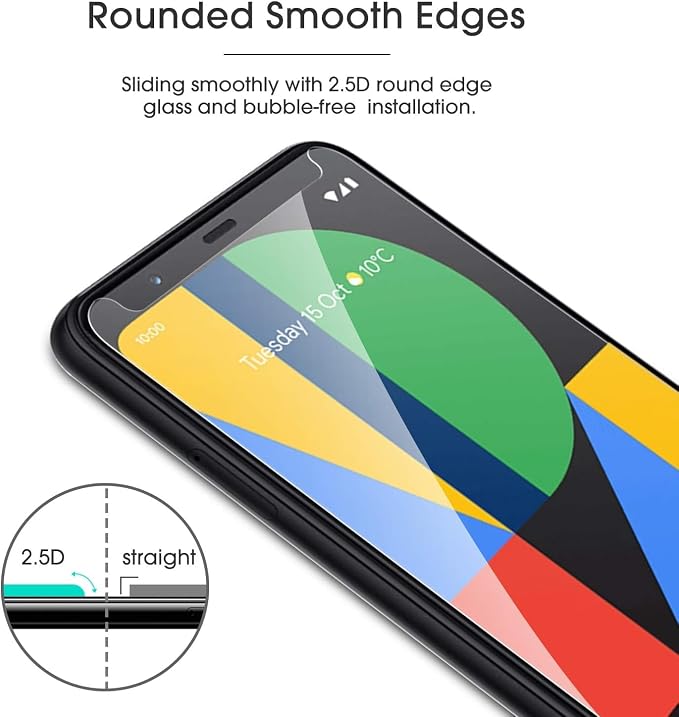 OMOTON [4 Pack] Screen Protector Compatible with Google Pixel 4XL, Tempered Glass Screen Protector for Google Pixel 4 XL 2019 Released, Scratch Resistant/Case Friendly - Image 6