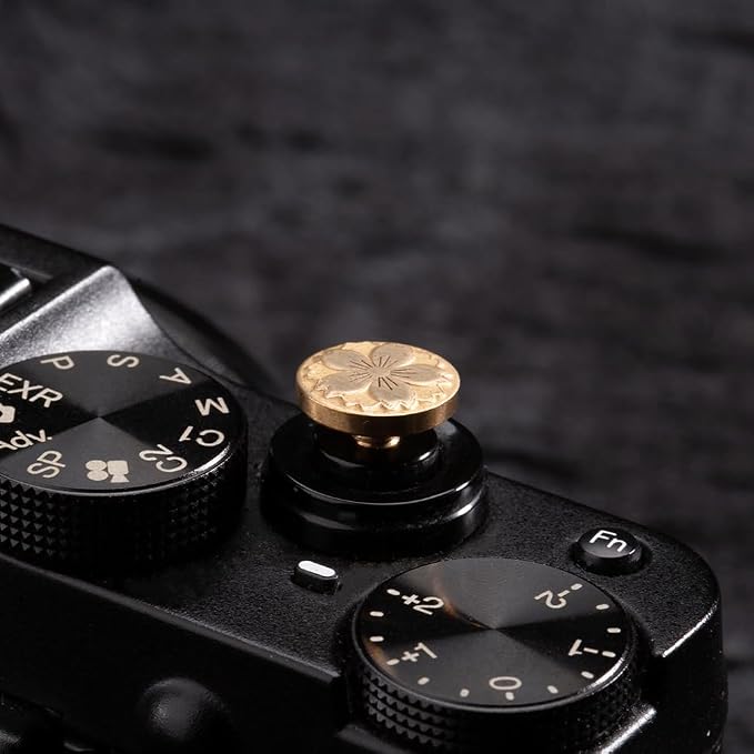 Cherry Blossom Shutter Button for Fujifilm XT5 XT30 X100VI for Leica | Brass alloy shutter Botton pattern scratch-resistant For Fuji XT5 XT4 XT3 XT30 XT30II XT30III XT20 X100V For Nikon For Leica - Image 4