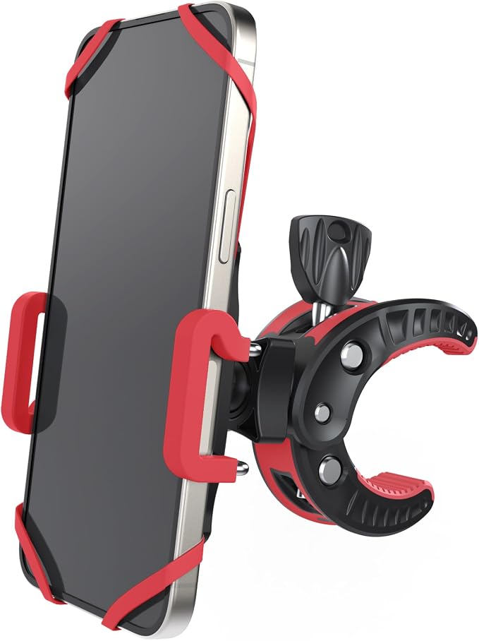 Crescendo CR-30 SlimClip Mic Stand Phone Holder, iPhone Clamp Mount, Pole Phone Mount, Microphone, Music or Drum Stand, Mic/Phone Clip - for iPhone, Samsung Galaxy, Pixel, Any Smartphone (Red) - Image 8