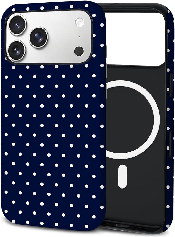 TPU Phone Case for iPhone 17 Pro, MagSafe Wireless Charging Compatible, Shockproof Slim Fit Protective Cover with Anti-Yellowing & Raised Camera Protection (Polka dot 7, iPhone 17 Pro(6.3")) by Unknown