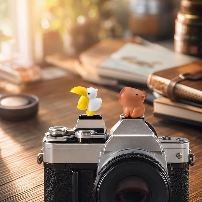 Camera Hot Shoe Cover, Cartoon Hot Shoe Cap, Hot Shoe Protector Compatible with Sony Fujifilm Fuji Canon Nikon Pentax Leical Panasonic (2pcs Goose Capybara) - Image 2