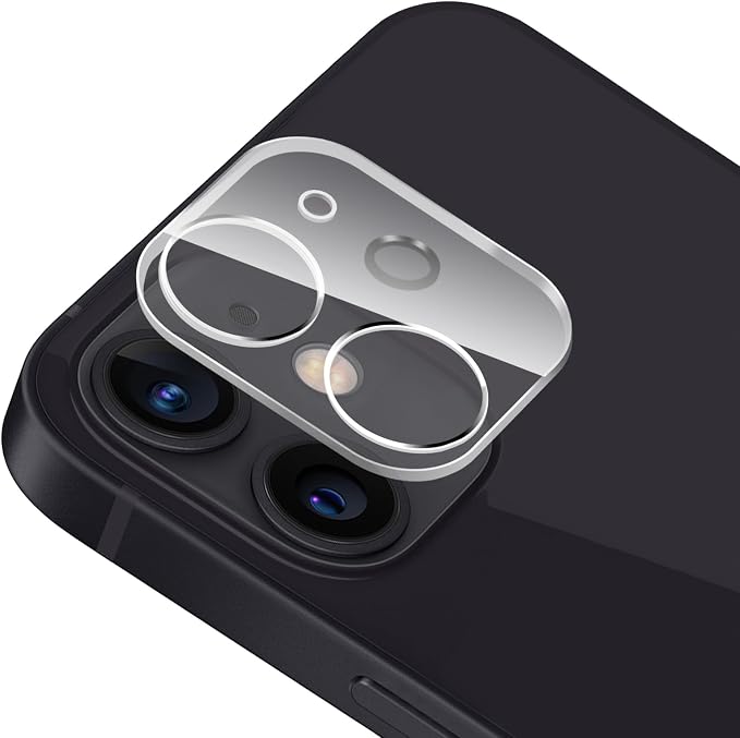 FanTEK Camera Lens Protector Compatible with iPhone 12, 9H Tempered Glass Camera Screen Cover, Ultra HD Clear Acrylic Full Coverage Guard, Case Friendly by FanTEK