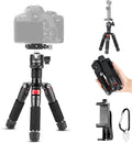 NEEWER Mini Desk Camera Tripod with Cell Phone Holder, 20"/50cm, TP-AAM521 | Compatible with iPhone Video Recording Filming, Small Portable DSLR Camcorder Webcam Stand, 360° Ball Head 1/4" QR Plate by Neewer